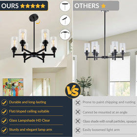 LIGHTDAMY entryway chandelier makes a dramatic first impression.