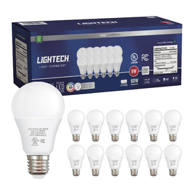 Lightech A19 LED bulbs 12-pack for a consistent home look and feel