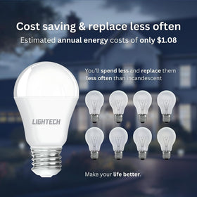 Lightech A19 LED bulbs offer long life up to 15000 hours