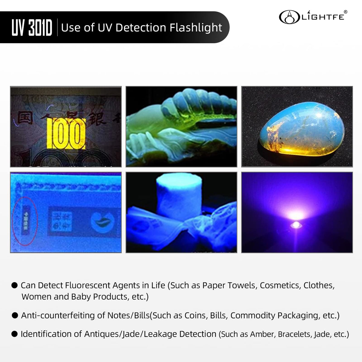 LIGHTFE UV301D aerospace aluminum body delivers durable portable performance