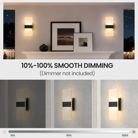LightFuze sconce emitting ambient light across a living space.