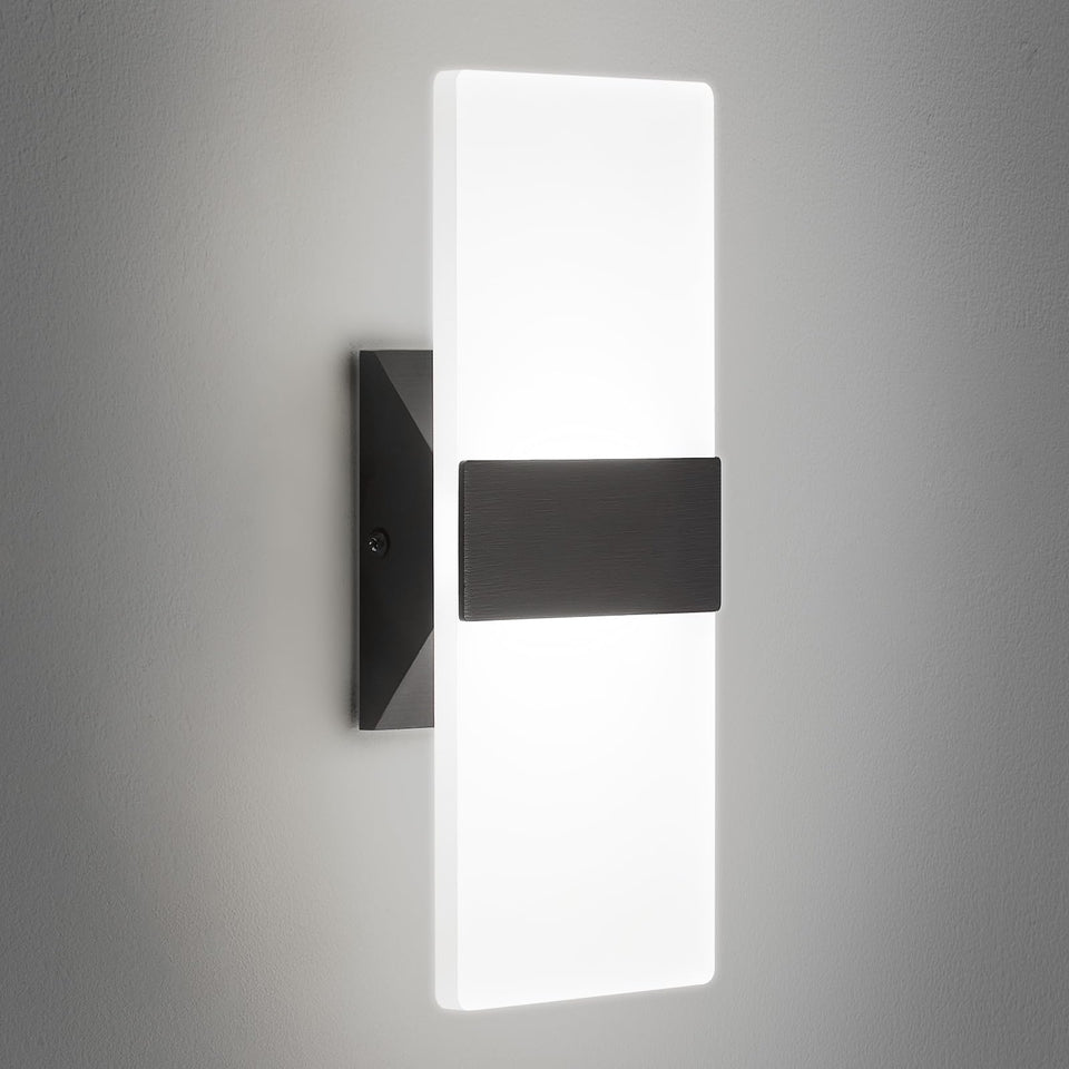 LightFuze 12-Inch Sconce front view with even illumination and sleek frame.
