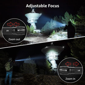 Lighting EVER LED flashlight beam distance 492 feet enables long-range visibility.