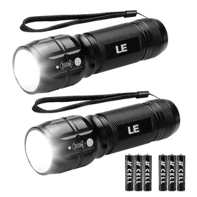 Lighting EVER LED flashlight compact 4.2 inch design for easy pocket carry.