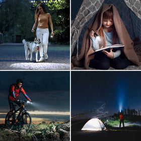 Lighting EVER LED flashlight rugged design suits outdoor adventures and emergencies.