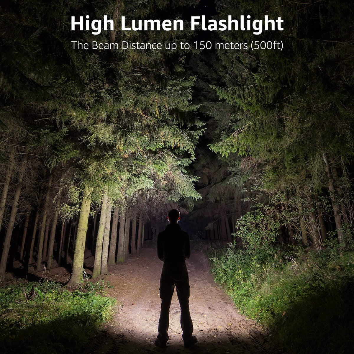 Lighting EVER LED flashlight handheld and lightweight for quick tasks.