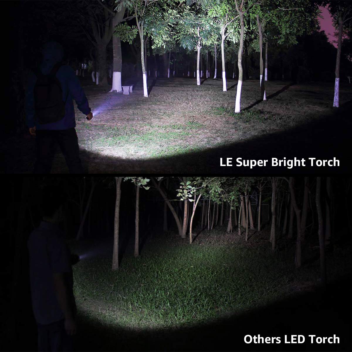 Lighting EVER LED flashlight zoomable head for spot or flood beams.
