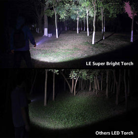 Lighting EVER LED flashlight zoomable head for spot or flood beams.