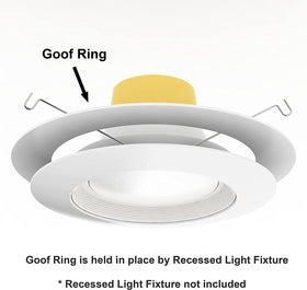 Lighting Labs goof trim ring covers torn drywall around trim for cleaner finish
