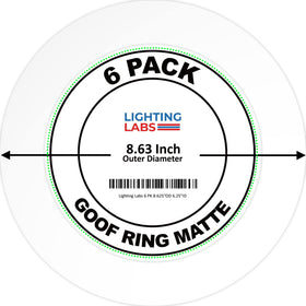 Lighting Labs goof trim ring outer diameter view shows 8.6-inch size for precise fit