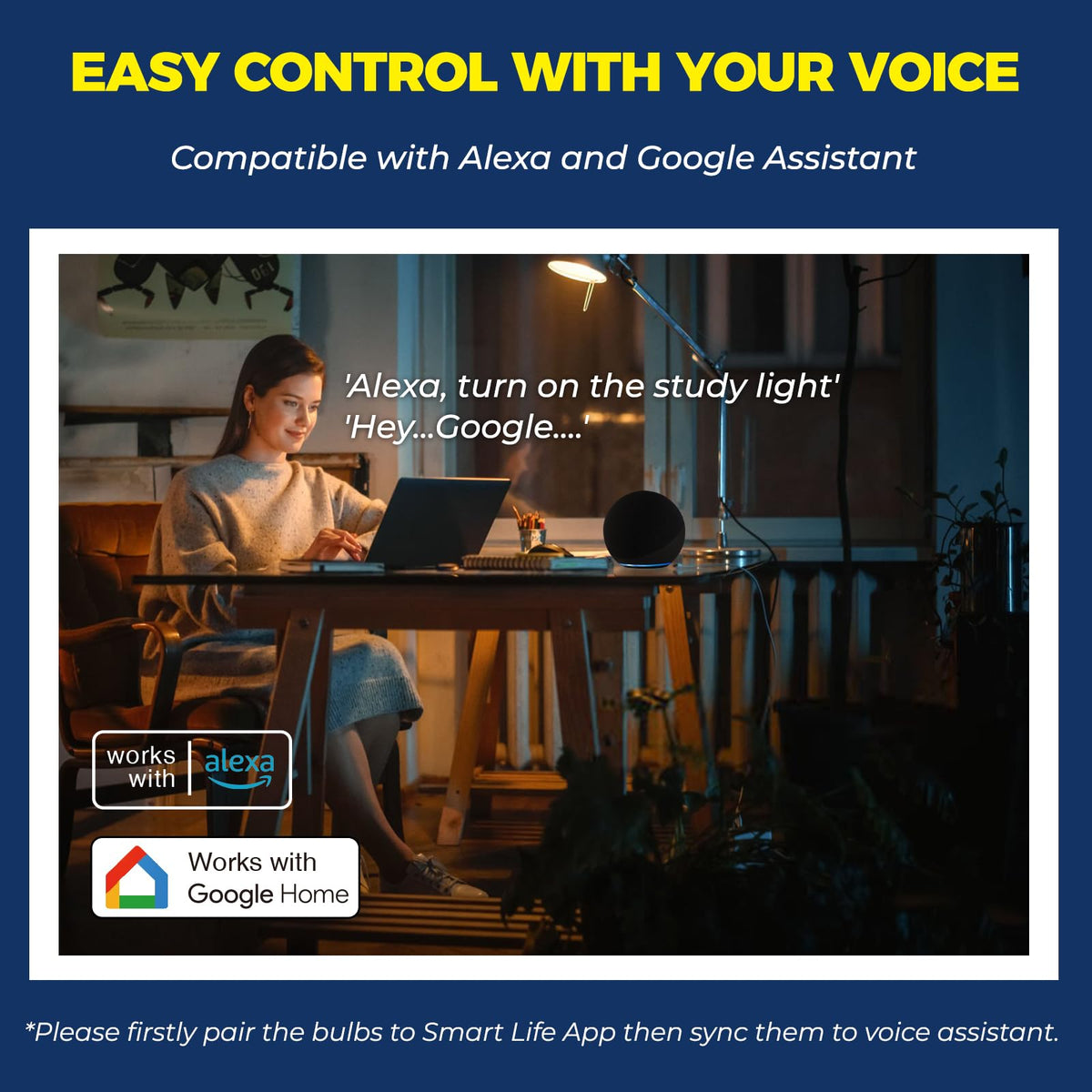 Lightinginside E12 smart bulb displaying vibrant RGB colors for mood lighting.