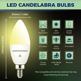 Lightinginside Matter long-life LEDs with up to 25,000 hours useful lighting