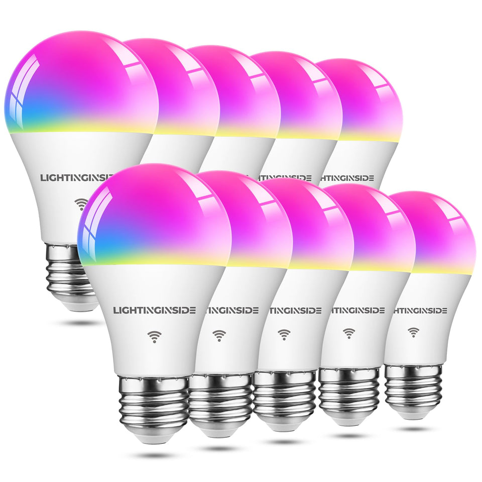 Lightinginside Smart Bulb demonstrates vibrant color options for ambient lighting.