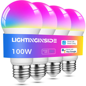 Lightinginside smart bulb delivering 1350 lumens for bright room illumination.