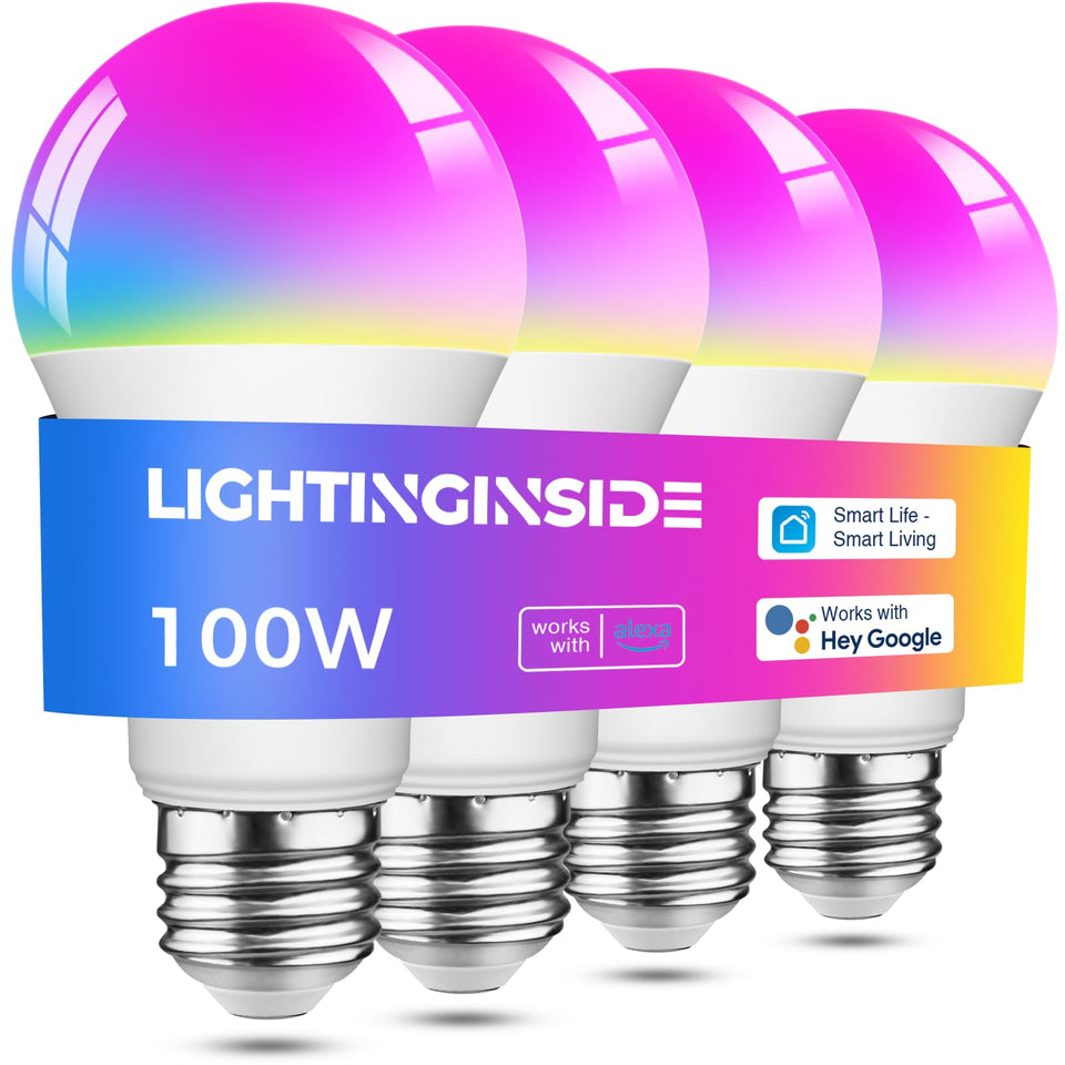 Lightinginside smart bulb delivering 1350 lumens for bright room illumination.