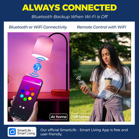 Lightinginside smart bulbs color range demo showing RGB and tunable white in action