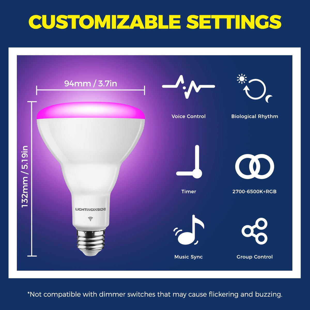 Lightinginside smart light bulb warm white setting creates cozy evenings