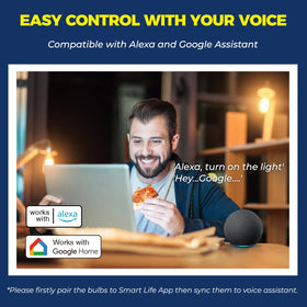 Lightinginside tunable white bulbs from warm to cool for any task.