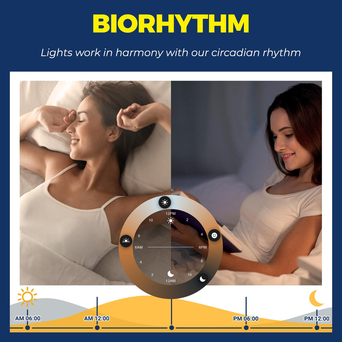 Lightinginside tunable white from 2700K to 6500K for your mood.
