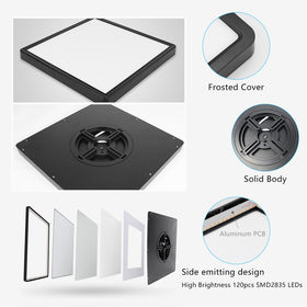 LightingWill 3200-lumen square LED ceiling light suitable for living rooms