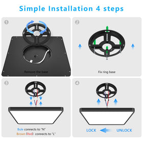 LightingWill 5000K daylight ceiling light delivers bright, even illumination