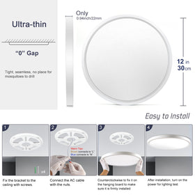 LightingWill two-step installation simplifies ceiling mounting quickly.