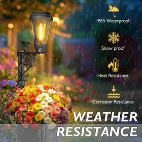 Lightkeeys solar light planter dual-side standing base offers flexible patio placement.