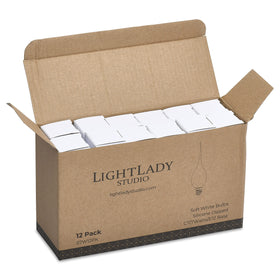 LightLady Studio white flame shaped design adds classic charm