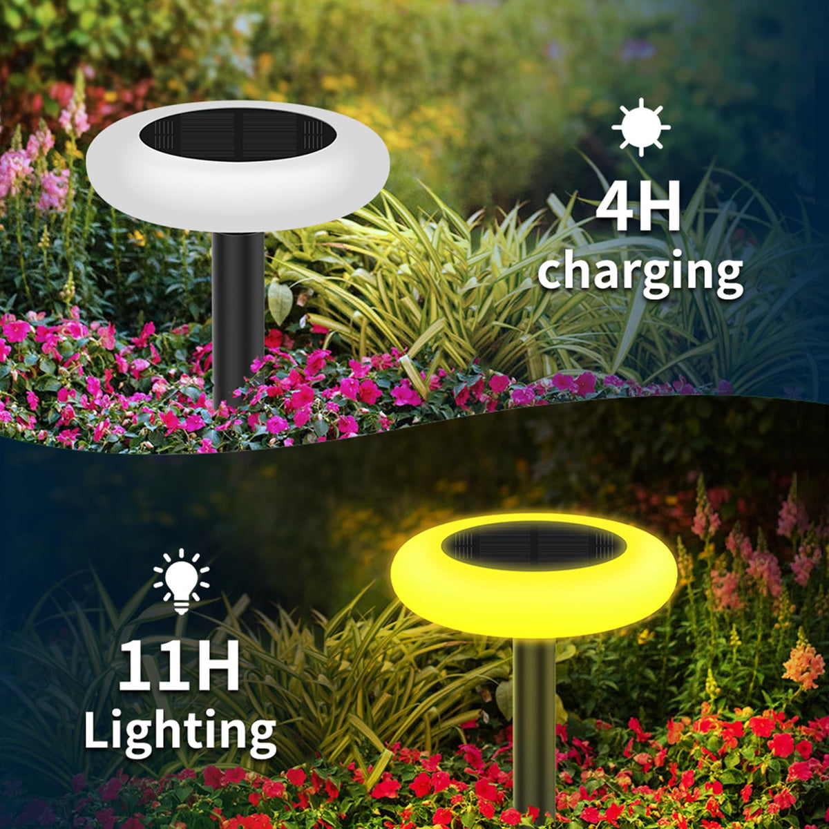 Lightonight IP65 waterproof solar garden lights withstand rain and outdoor use