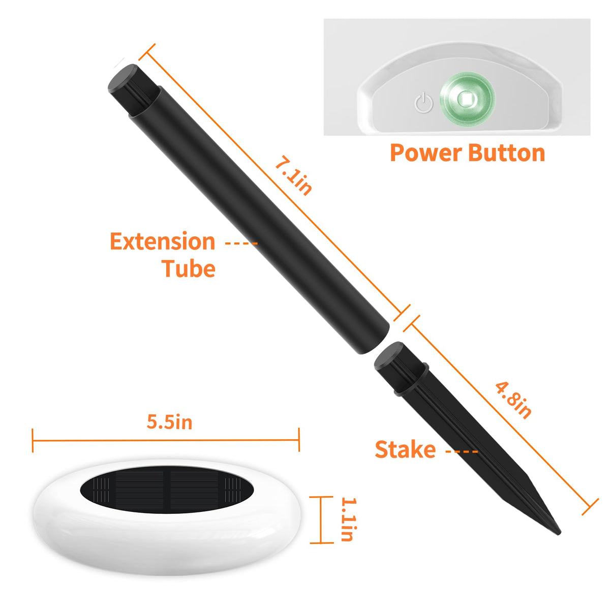Lightonight remote-controlled solar light cycle for color options