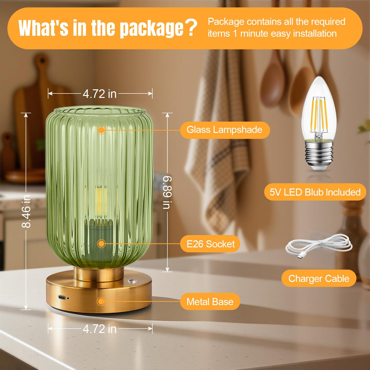 LightRound warm white LED bulb delivers steady, comfortable reading light.