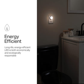 Lights by Night Glow Dot night light, energy-efficient LED that stays cool.