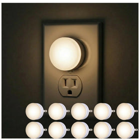 Lights by Night Glow Dot night light front view, space-saving for bedrooms.