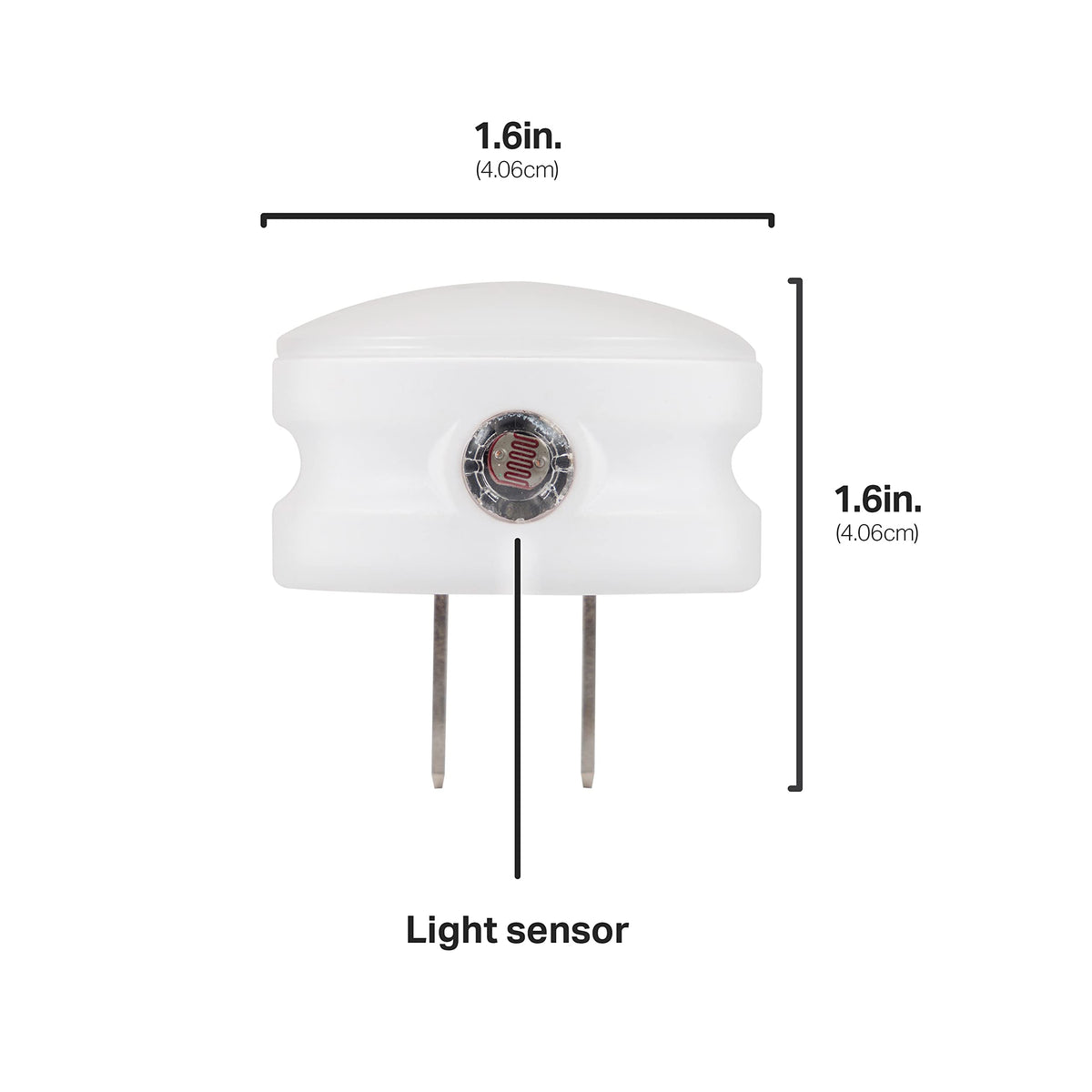 Lights by Night Glow Dot night light emits soft illumination in bathrooms.