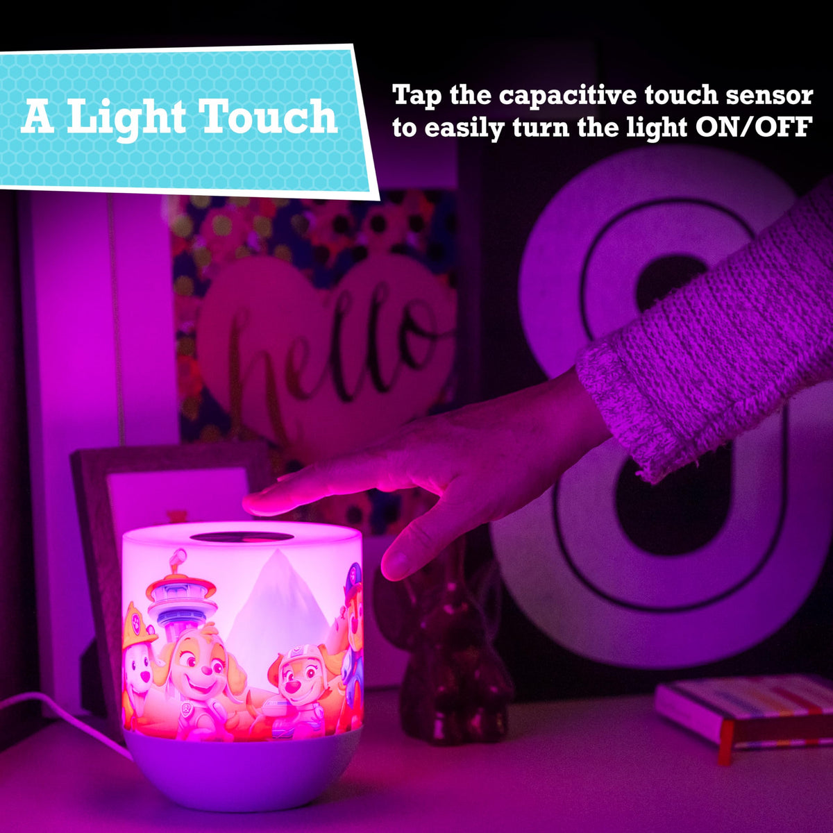 Lights By Night Paw Patrol tabletop lamp 12 colors for playful lighting