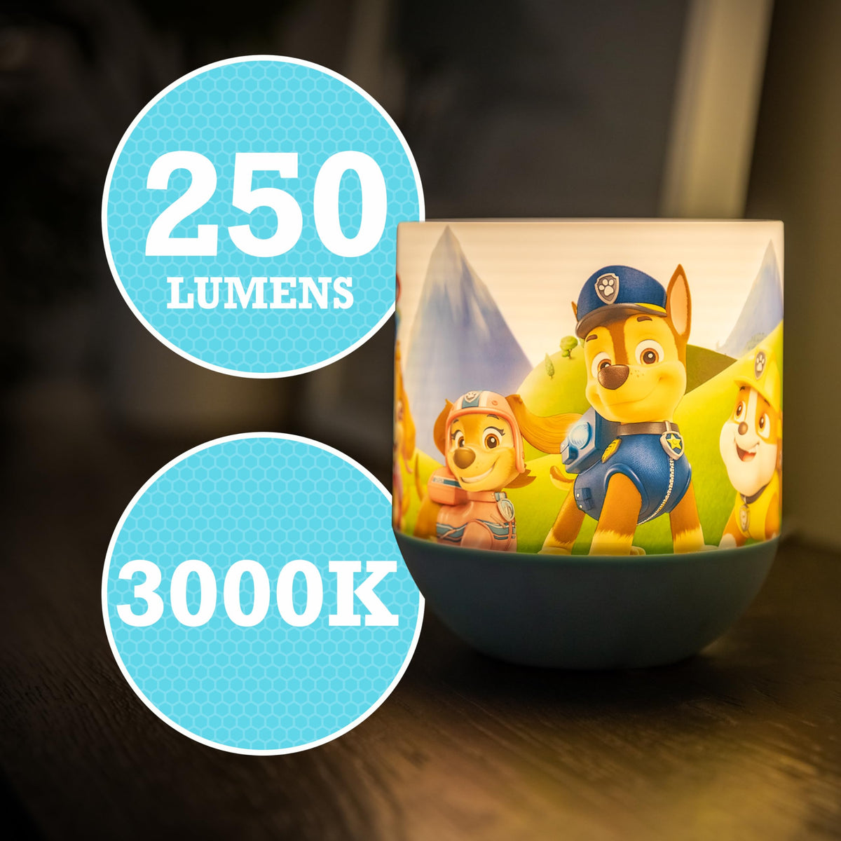 Lights By Night Paw Patrol tabletop lamp color modes for vibrant room lighting