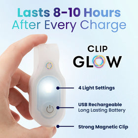 Lightsflo ClipGlow offers four settings for adaptable visibility.