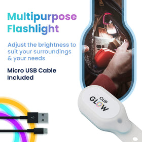 Lightsflo ClipGlow ideal for night runners and outdoor use.