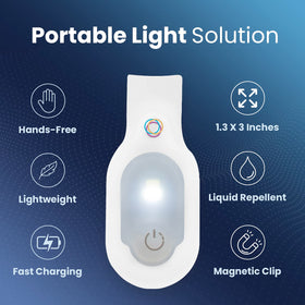 Lightsflo ClipGlow USB-rechargeable battery powers long shifts reliably.