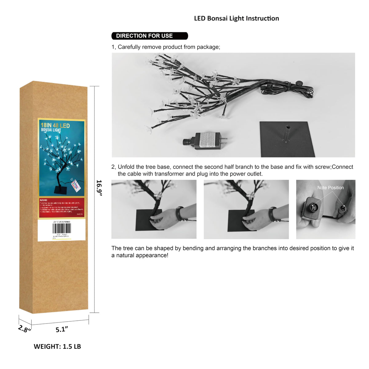 LIGHTSHARE Included 24V UL adapter ensures safe, plug-and-play setup