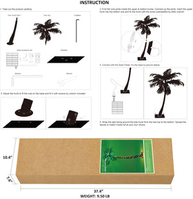Lightshare palm tree solar powered offers wireless, easy setup for patios