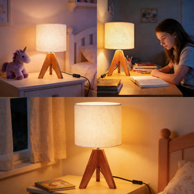 Ligrel linen shade creates glare-free warm light for reading