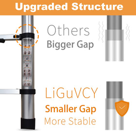 LiGuVCY ladder with non-slip feet provides secure footing on dry surfaces.