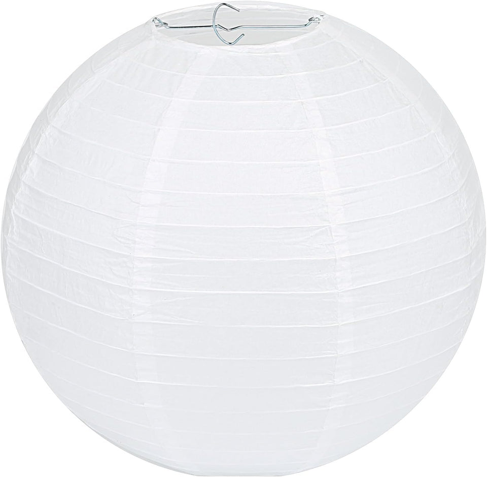 LIHAO 16 inch white round lanterns pack for weddings and events