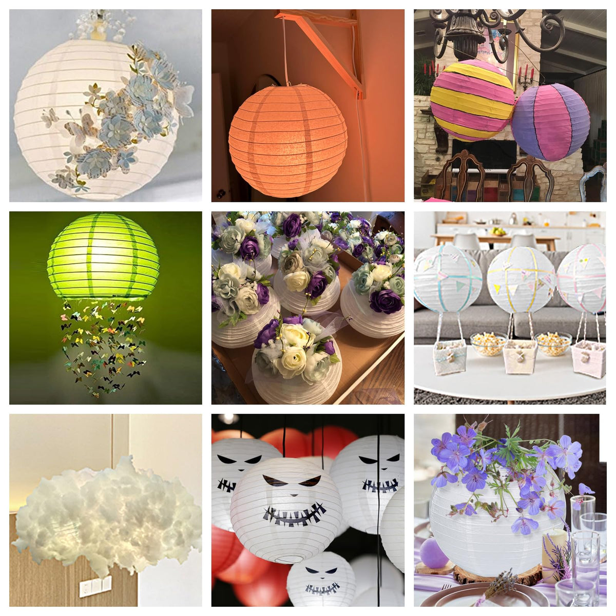 LIHAO 10-pack lanterns create layered lighting for baby showers