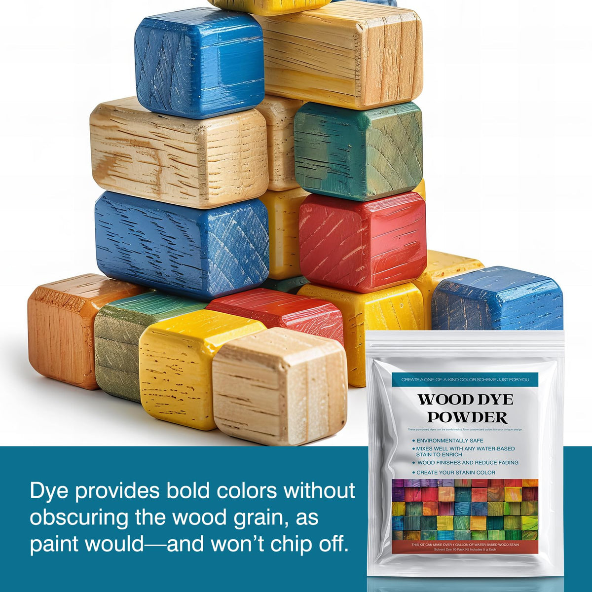 LIIZOUSUDA brown dye powder for wood adds rich warmth to furniture and crafts
