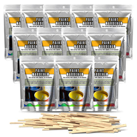 LIIZOUSUDA paint hardener packets ready for safe disposal