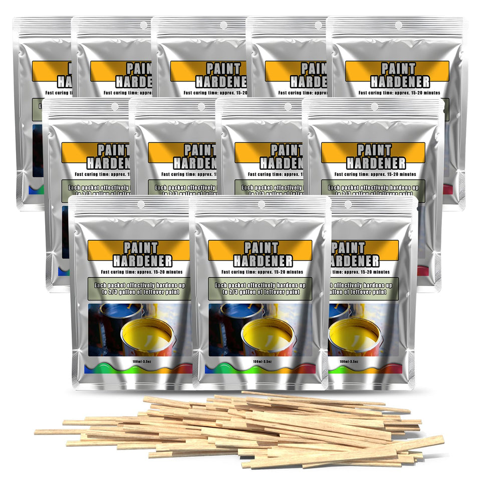 LIIZOUSUDA paint hardener packets ready for safe disposal