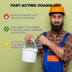 LIIZOUSUDA thickened paint solidifies within minutes for disposal
