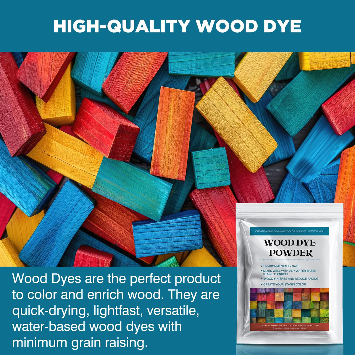 LIIZOUSUDA yellow dye powder for wood adds bright highlights and sunlit tones
